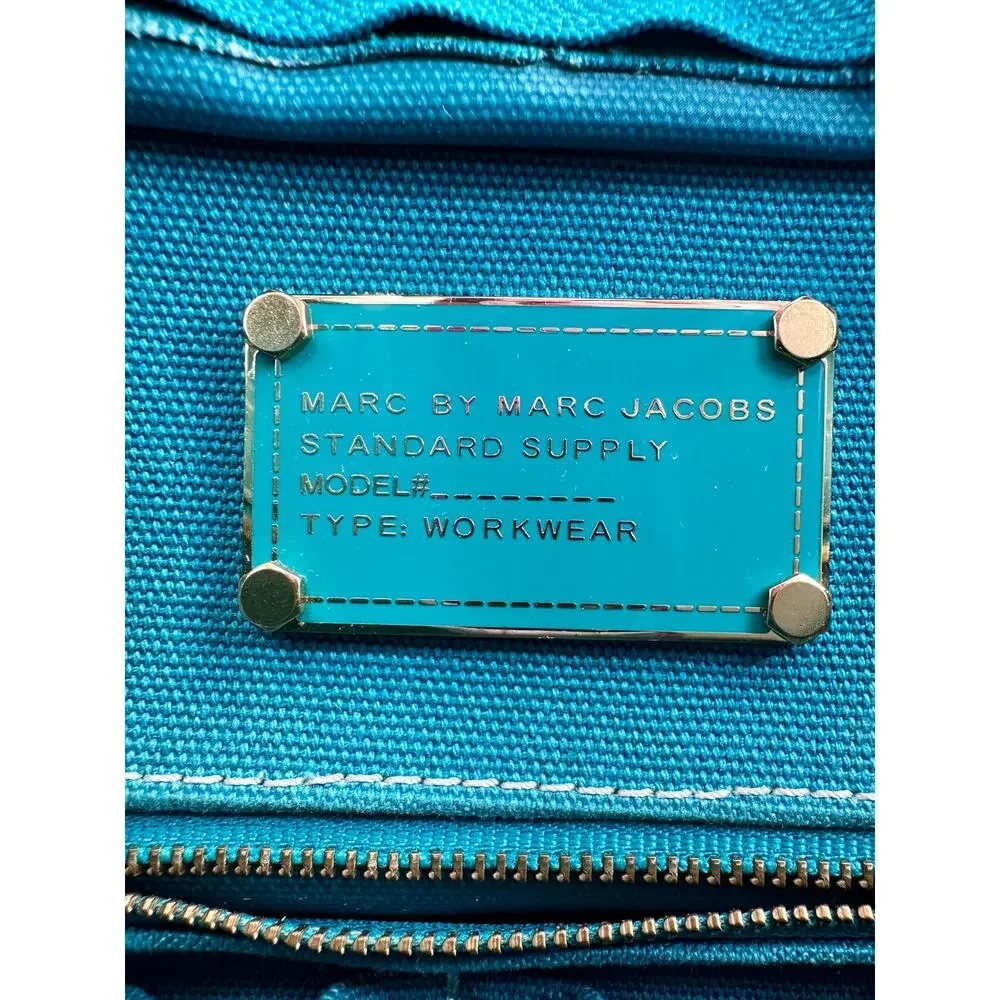 Marc by Marc Jacobs Standard Supply Teal Canvas Small Tote Bag 0622.61